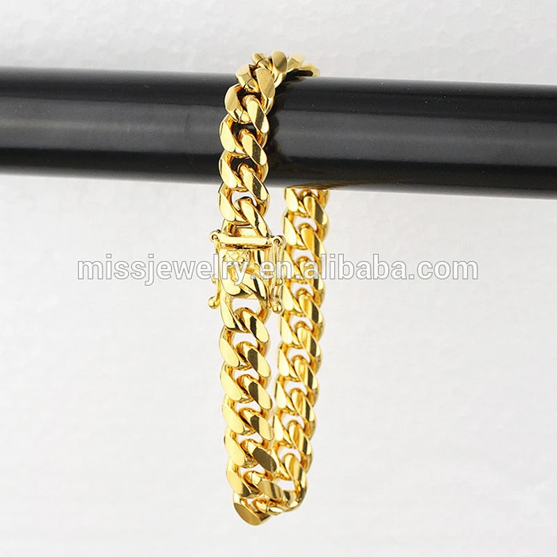 Missjewelry Hip Hop Stainless Steel Gold Plated Jewelry Italy Bracelet Wholesale