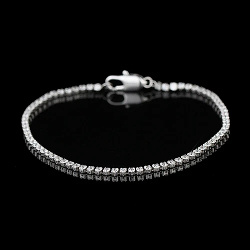Miss Jewelry white gold plated 925 silver cz bracelet design for girls bracelet hand