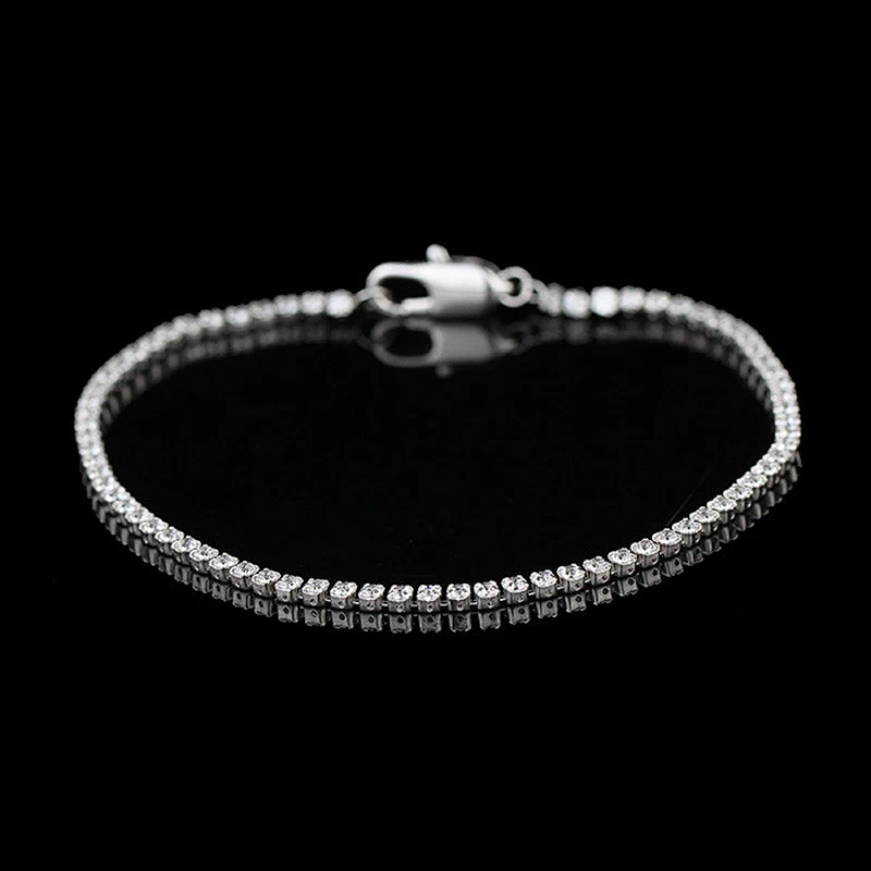 Miss Jewelry white gold plated 925 silver cz bracelet design for girls bracelet hand