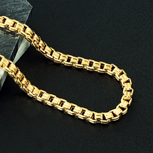 14k Gold Plated 925 Sterling Silver Necklace Chain Men