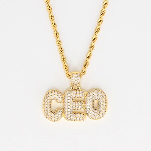 Miss Jewelry 925 Sterling Silver Necklace Alphabet Letter Pendant