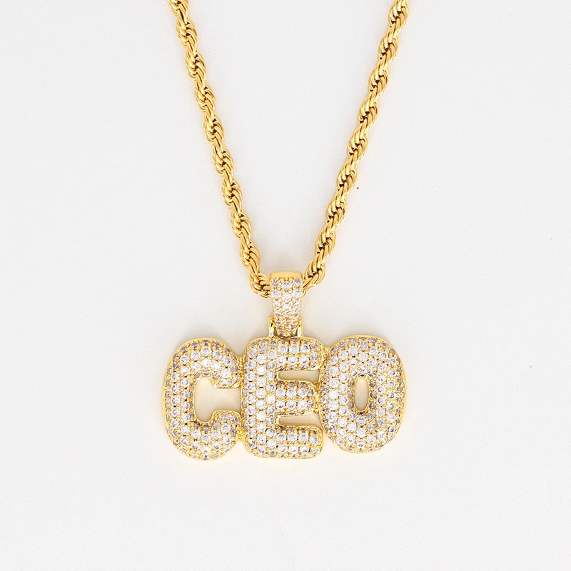 Miss Jewelry 925 Sterling Silver Necklace Alphabet Letter Pendant