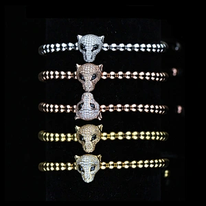 Miss Jewelry Solid gold Cheetah head bracelet tanishq gold bracelet designs