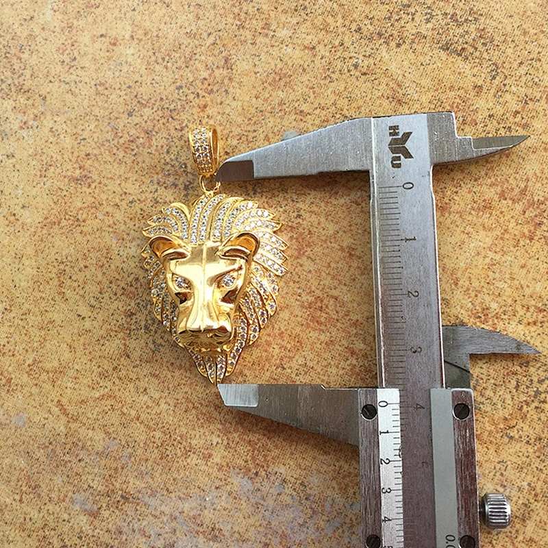 Missjewelry Fashion Necklace Design Hip Hop Pave Zircon Diamond Lion Head Gold Pendant