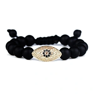 New costume jewelry imported mens bead devil eye macrame bracelets china