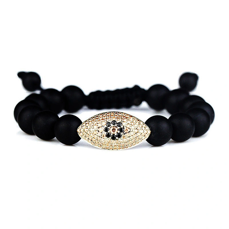 New costume jewelry imported mens bead devil eye macrame bracelets china