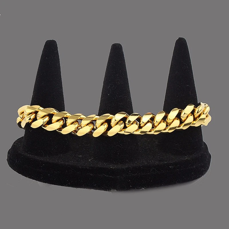 Missjewelry Hip Hop Stainless Steel Gold Plated Jewelry Italy Bracelet Wholesale