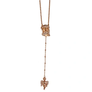 Hip hop jewelry set 925 silver gold jesus piece iced out pendant with angel wing