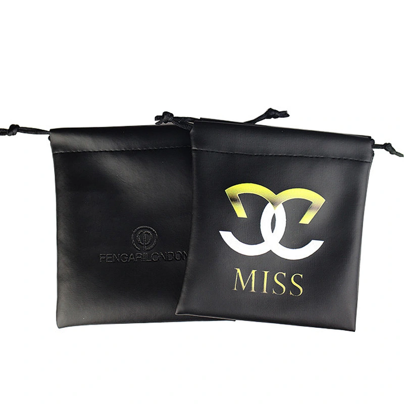 Miss Jewelry Jewellery Packaging Leather Custom Printed Jewelry Pouch With Logo