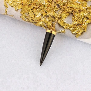Miss Jewelry Women's Fashion Jewelry Gold Plated Stainless Steel Bullet Shell Pendant Necklace