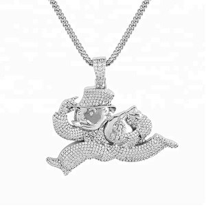 Missjewelry New Fashion Running Men Made In Brass Or Silver Ice Out Hip Hop Pendant