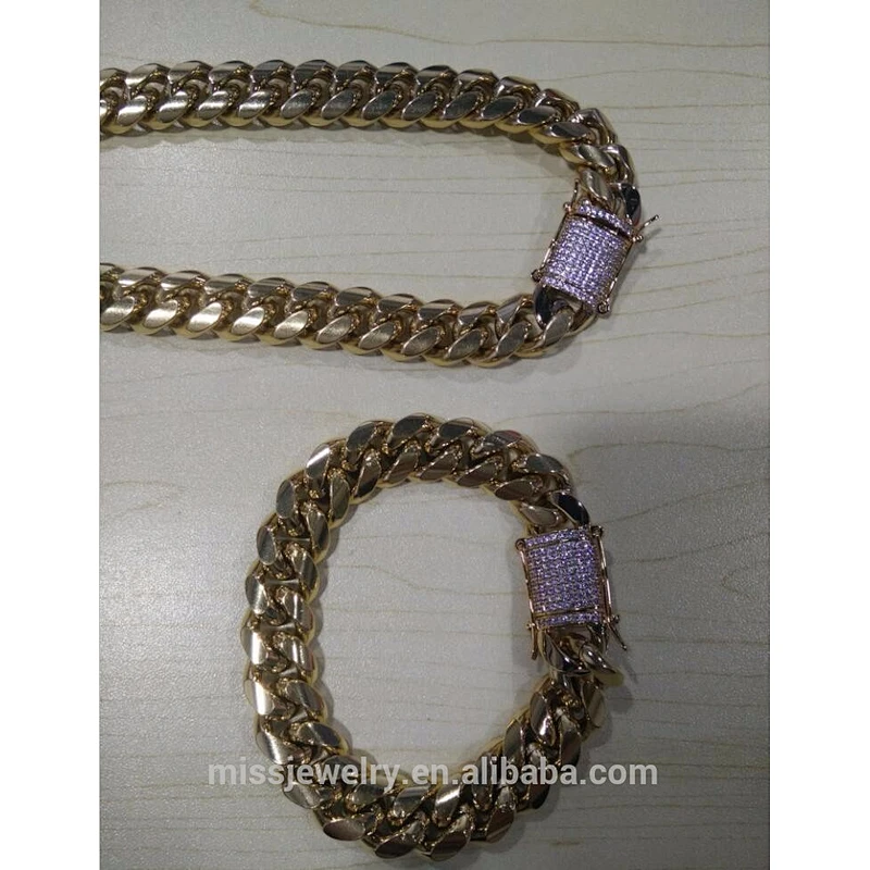 Miss jewelry fashion men heavy gold chain designs, 18k italian gold chain