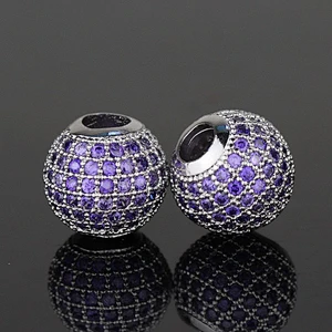 Micro paved cz beads, high quality beads for handmade bracelet, bracelet beads