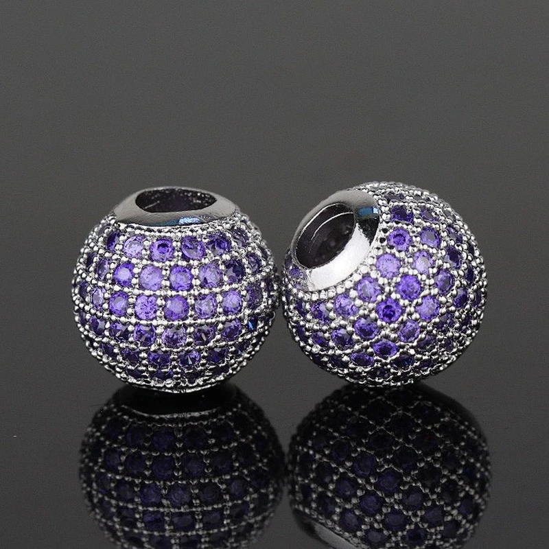 Micro paved cz beads, high quality beads for handmade bracelet, bracelet beads