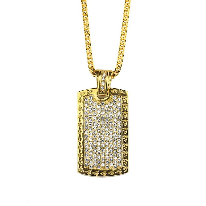 Gold Lock Pendant Necklace Diamond