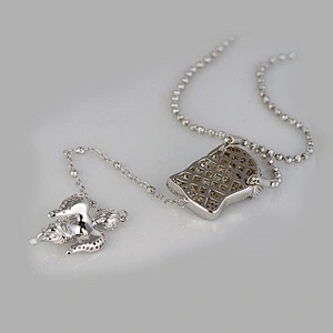 Hip hop jewelry set 925 silver gold jesus piece iced out pendant with angel wing