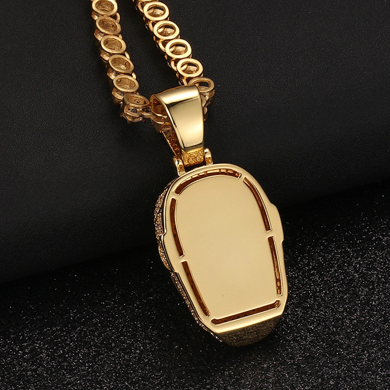 Missjewelry Hip Hop Jewelry Iced Out Custom Iron Man  Gold Plated Pendant