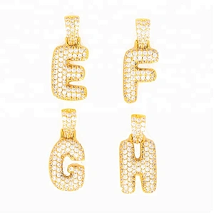 Miss Jewelry Cheap Yellow Gold Silver Monogram Letter Necklace Pendant