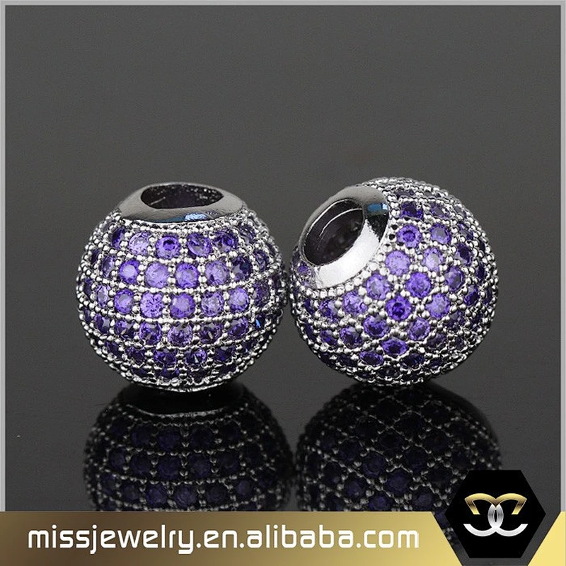 Micro paved cz beads, high quality beads for handmade bracelet, bracelet beads