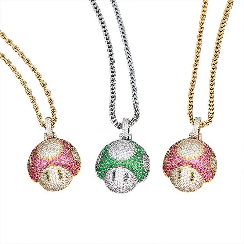 Miss Jewelry Designer Latest Custom Diamond Iced Out Gold Men Hip Hop Jewelry Mushroom Pendant
