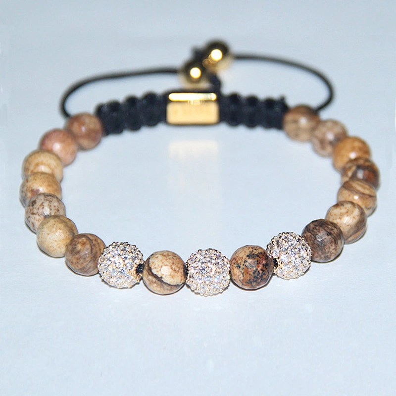 Missjewelry wholesale men's homemade religious bead bracelets gemstone bead stretch bracelets