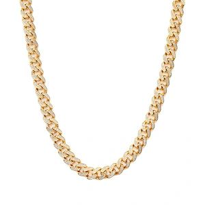 Hip Hop Jewelry 12mm Double CZ Cuban Mens Chain 2 Row