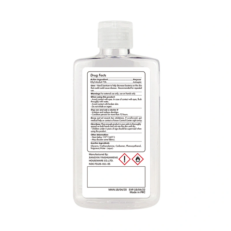 China Whosale Customized  hand sanitizer 70% alcohol  antibacterial  hand sanitizer