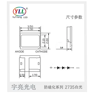 40-55lm 0.5 Watt 110lm/w smd 2835 LED Chip