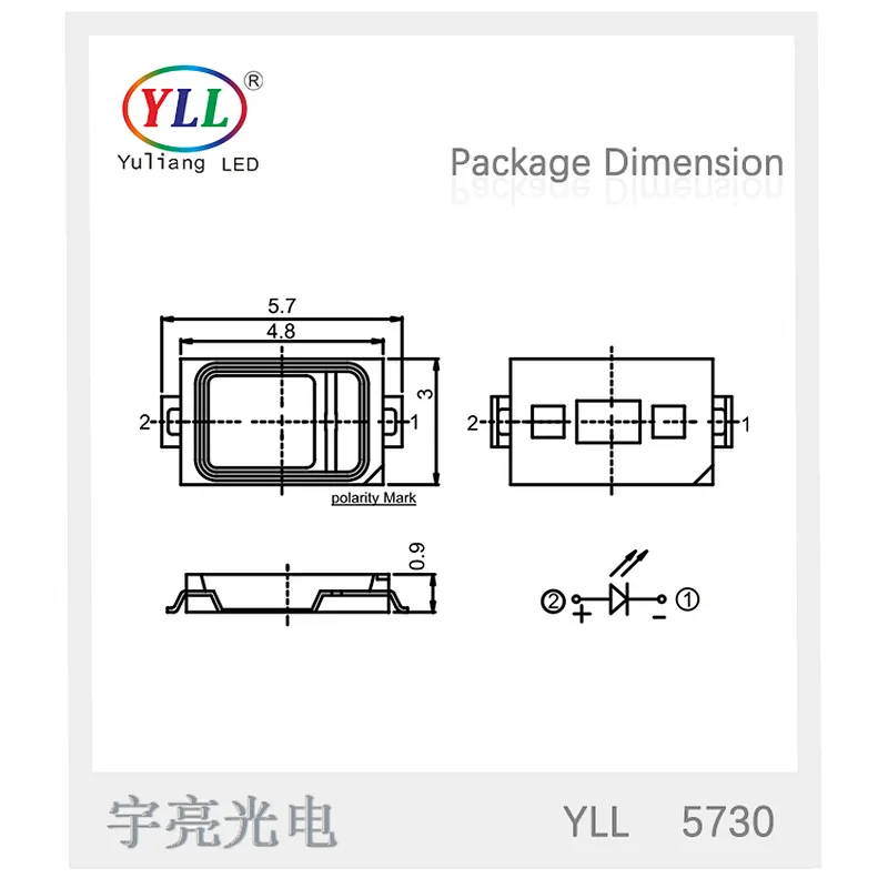 Addressable multi color epistar white 5730 smd led chip