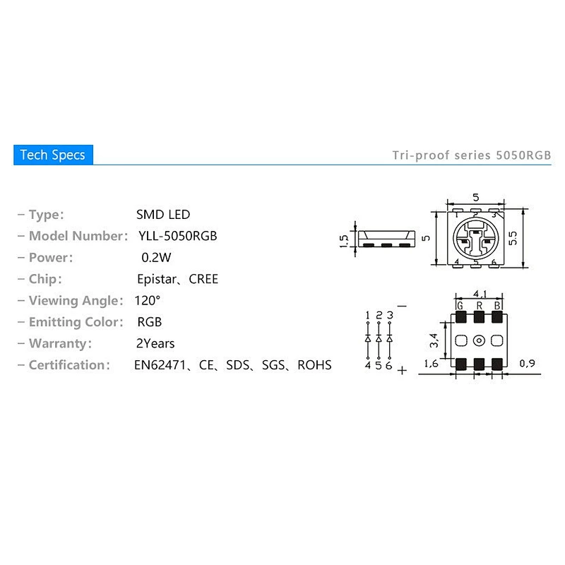 electronic component led smd red green amber led chip