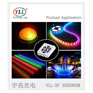 China led factory supply 6pin 0.2w RGB 5050 led