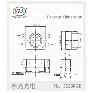 0.04w/0.06w/0.1w/0.2w 4-pin led smd 3528 epistar chip 3528 smd led specifications