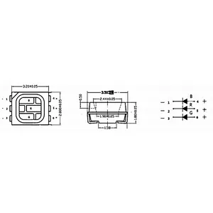 Factory supply high quality  0.2 Watt epistar chip   smd 2835 rgb