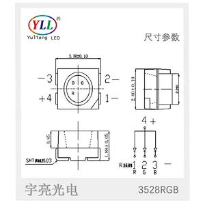 Epistar chip 3528 G B W R smd led chip for led strips