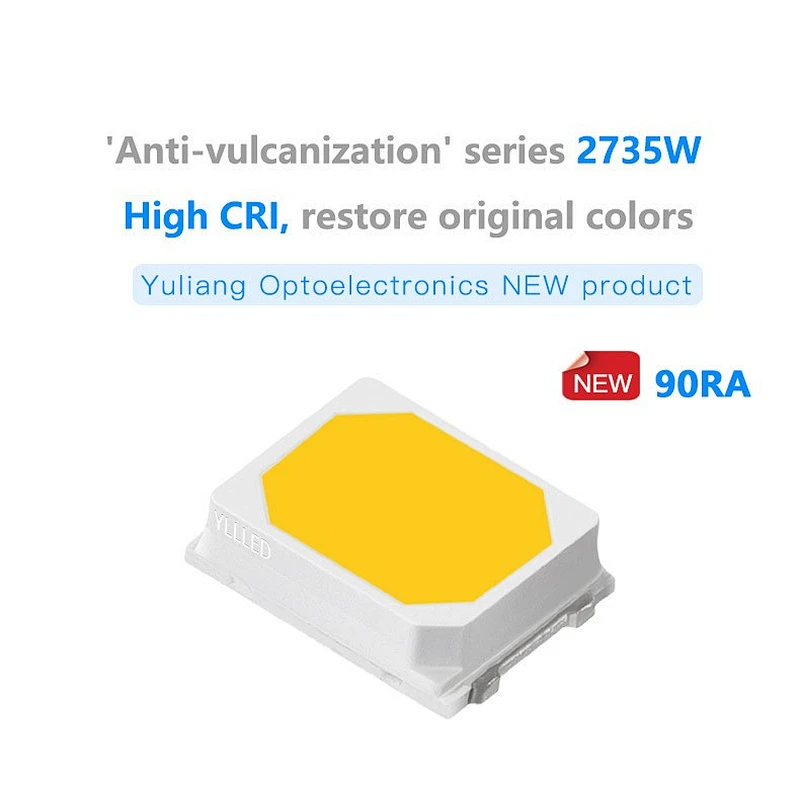 Anti-vulcanization 0.2W white 2735 2835 smd led datasheet