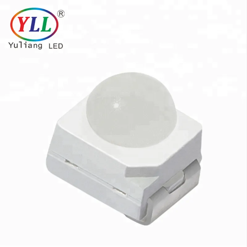 led smd components epistar chip red 2000-2500mcd 3528 plcc-2 with lens