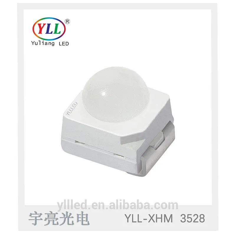 yuliang led car brake lights dedicated 0.1w epistar chip 3528 smd led with lens red /yellow
