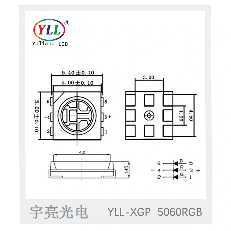 China manufacturer high quality moistureproof smd 5050rgb led chip