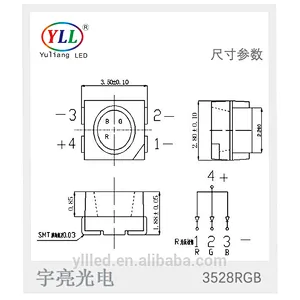 smd led manufacturer plcc4 epistar 3528 rgb chip