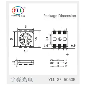High brightness red smd led 5050 led chip