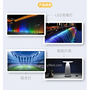 Epistar chip high brightness plcc 8 1.5W SMD 5050 rgbw led chip