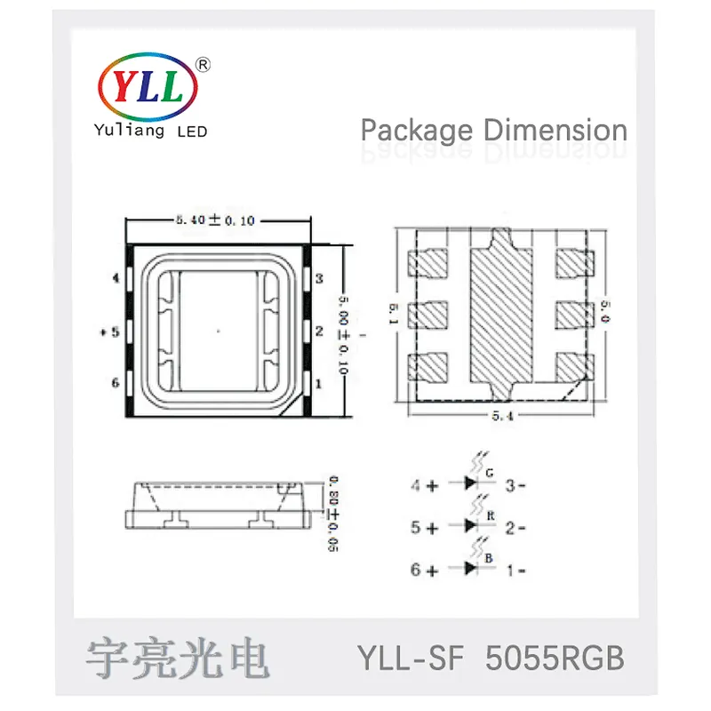 Factory supply wholesale 5050 rgb led datasheet