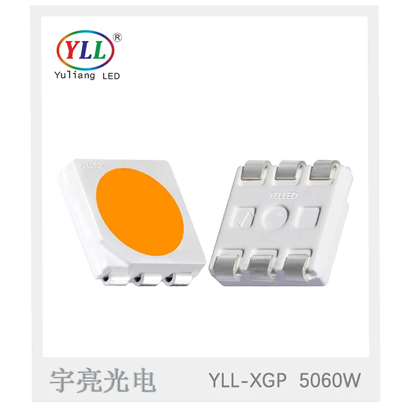 LM80 compliant warm white 0.2w three Epistar chips 5050 smd led chip for strip light