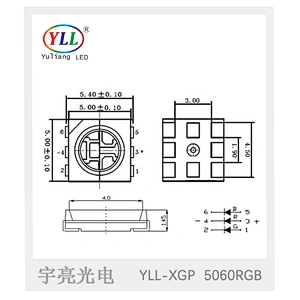 China manufacturer high lumen taiwan three epistar chips 5050 smd rgb led chip