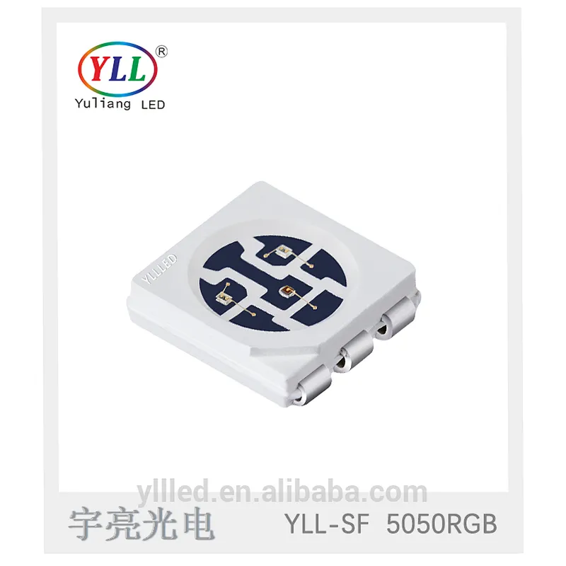 yuliang tri-proofs series smd led green 5050 chip 0.2w 520-525nm 3000-4000mcd