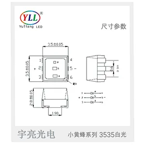 shenzhen factory epistar chip CRI90 white color 3535 smd led chip