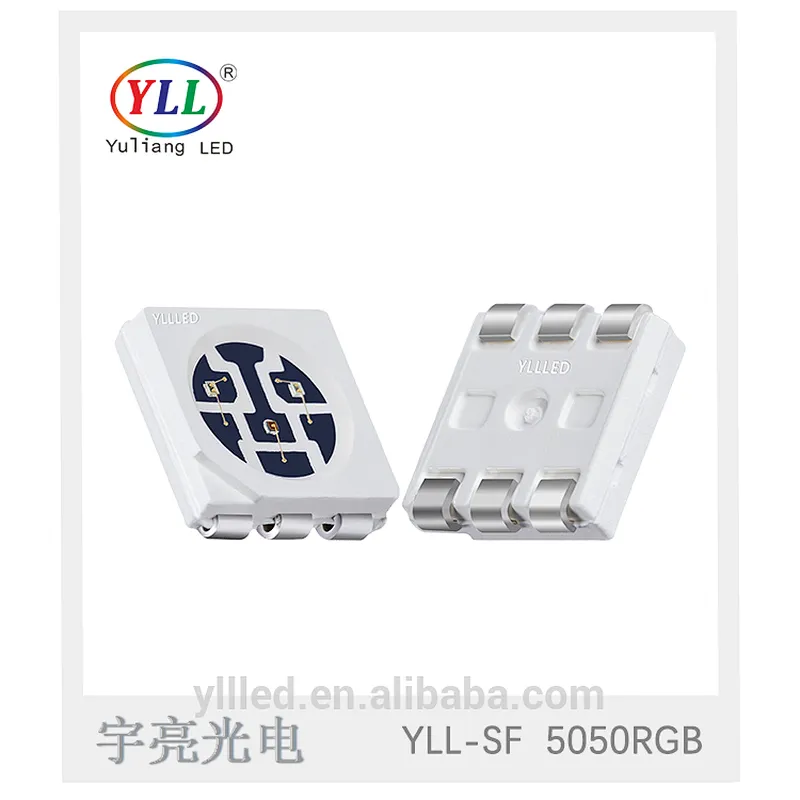yuliang tri-proofs series smd led green 5050 chip 0.2w 520-525nm 3000-4000mcd