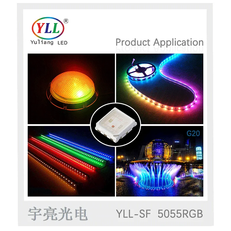 ultra brightness epistar chip 1.5w high wattage rgb smd led chip 5050