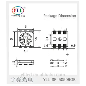 epistar crees chip 0.2w light emitting diode rgb smd 5050 led diode
