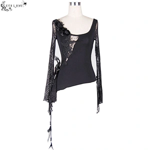Goth asymmetrical T-shirt